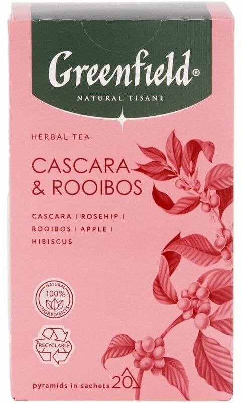 Чай Greenfield Natural Tisane Cascara & Rooibos, 20х1.8г