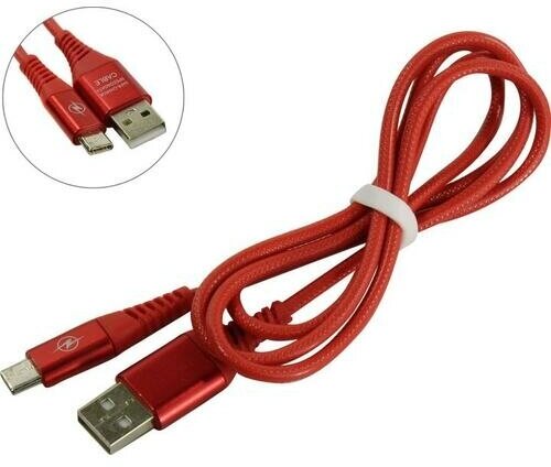 Кабель USB 2.0 A -> Type C Smartbuy iK-3112ERGbox Red