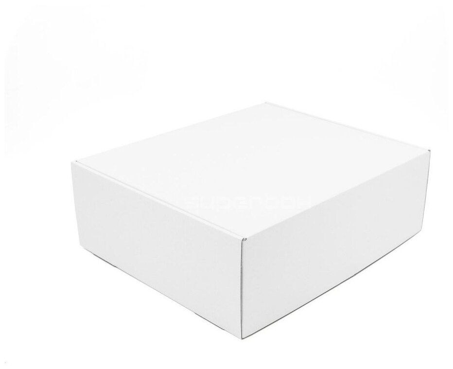 Картонная коробка шкатулка самосборная 330х330х110 мм белая. 10 шт.