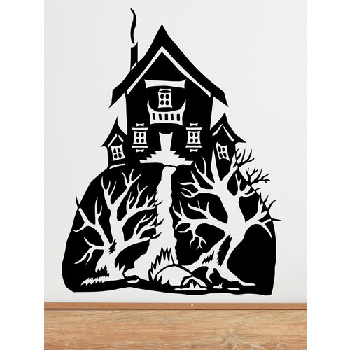 Наклейка на стену ' Домик Ведьмы ', 72x75см. (хижина колдуньи в дремучем лесу)