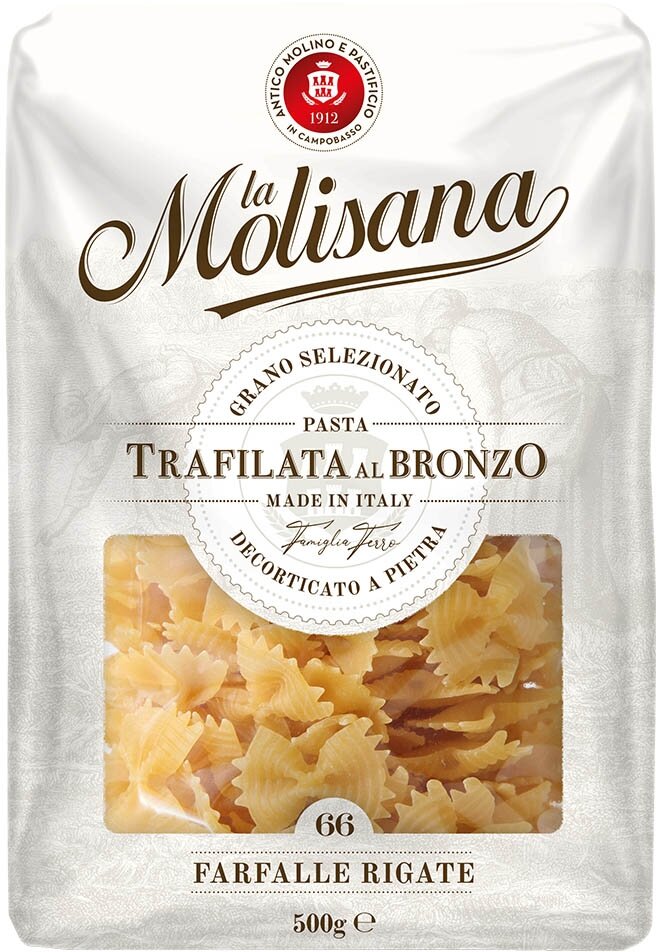 Макаронные изделия La Molisana Farfalle Бантики № 66, 500 г - фото №1