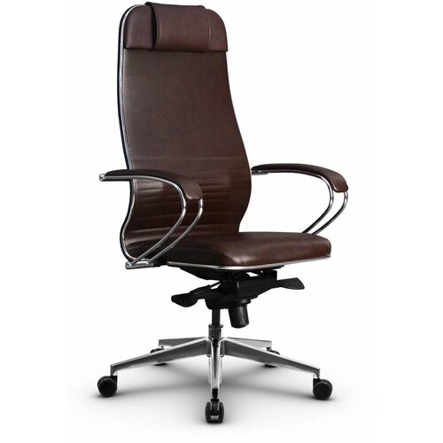 Компьютерное офисное кресло Metta L 1m 38К2/К, Мультиблок со слайдером, осн. 17839, Темно-коричневое