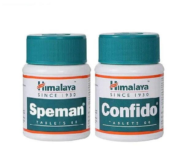 Спеман + Конфидо (Confido + Speman Himalaya Herbals) При мужской сексуальной дисфункции афродизиак лечение бесплодия 60+60 таб.