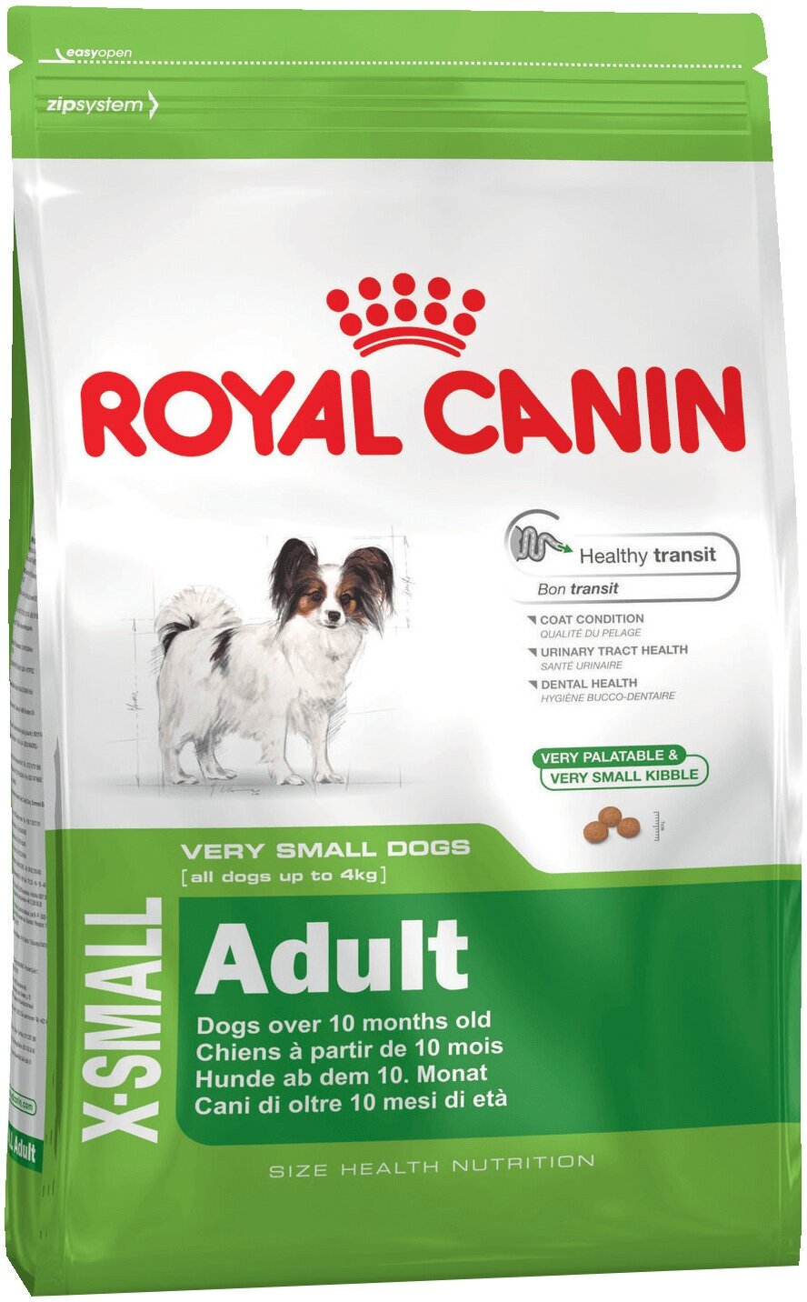 Сухой корм Royal Canin X-Small Adult (Икс Смолл Эдалт) для собак очень мелких размеров от 10 месяцев до 8 лет, 1.5 кг - фотография № 11