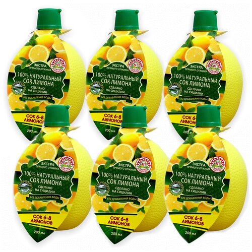 Набор Сок сицилийских лимонов азбука продуктов 200мл*6