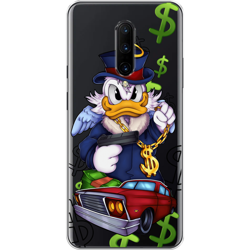 Силиконовый чехол на OnePlus 7 Pro / ВанПлас 7 Про Scrooge McDuck with a Gold Chain, прозрачный силиконовый чехол на oneplus ace pro ван плюс эйс про scrooge mcduck with a gold chain прозрачный