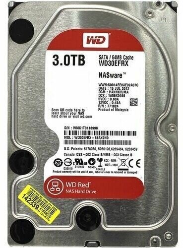 Внутренний жесткий диск Western Digital Red WD30EFRX 3 Тб