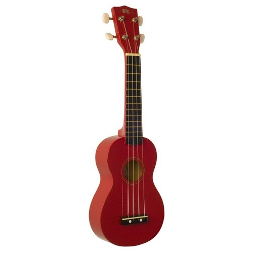 WIKI UK10G RD гитара укулеле сопрано, клен, цвет красный глянец, чехол в комплекте wiki uk10g bk гитара укулеле сопрано клен цвет черный глянец чехол в комплекте