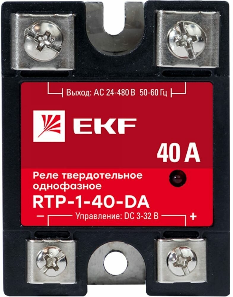 Реле твердотельное однофазное RTP-40-DA PROxima EKF rtp-1-40-da - фотография № 5