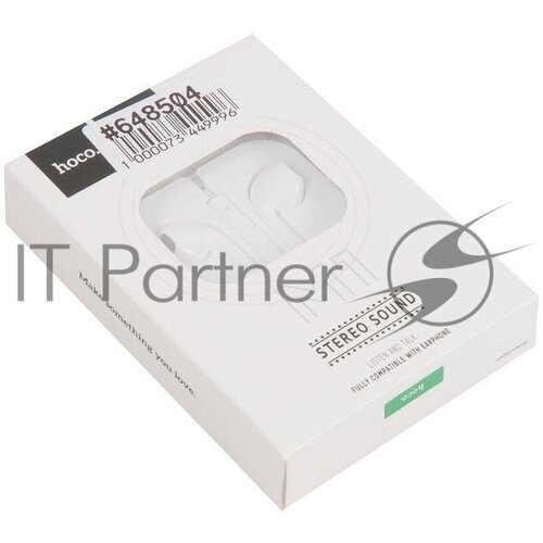 Проводные наушники-вставки с микрофоном Hoco M1 White для Apple 103900₽