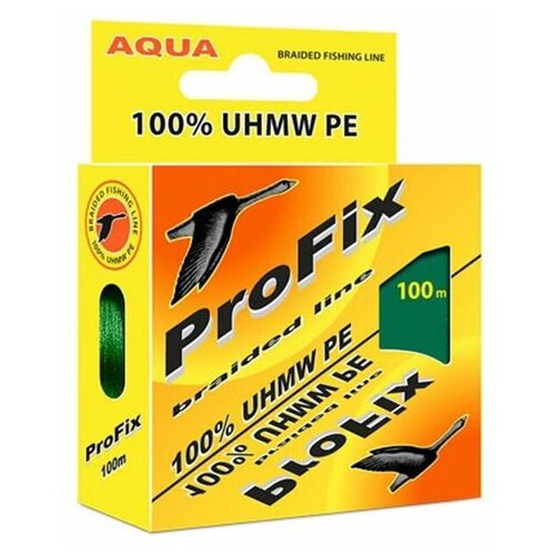 Леска плетёная Aqua ProFix Dark green, d=0,12 мм, 100 м, нагрузка 7,0 кг