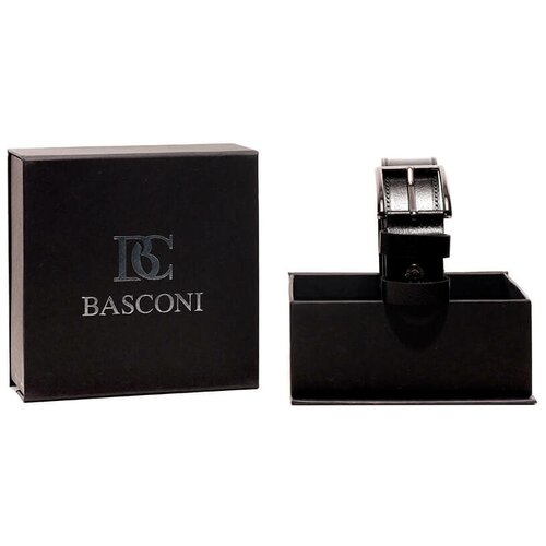 фото Ремень basconi lg043bc-120 ремень мужской черный+натуральная кожа
