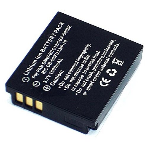 фото Аккумуляторная батарея для фото и видеокамеры panasonic lumix dmc-fs1 (cga-s005) 3.7v 1500mah oem