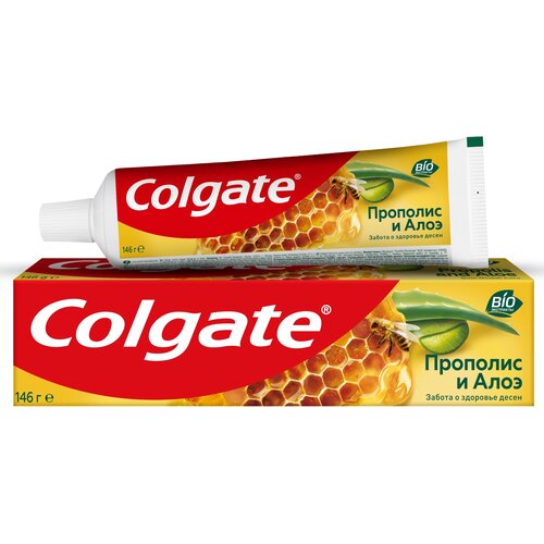 Зубная паста Colgate Прополис и Алоэ, 100 мл, 180 г, белый-красный