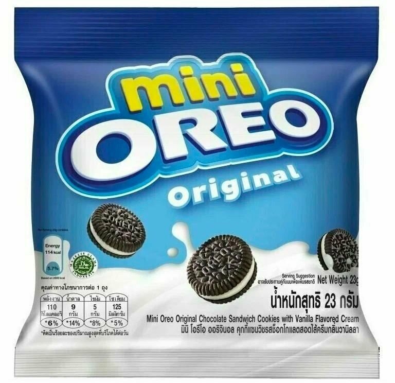 Печенье Oreo Mini / ассорти набор Орео Мини с клубничным кремом и с ванильным кремом 10шт по 20,4г в индивидуальных упаковках - фотография № 7