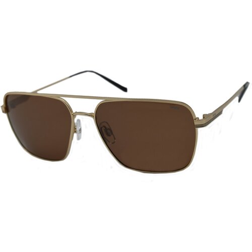 Солнцезащитные очки Invu, авиаторы, оправа: металл, с защитой от УФ, поляризационные, для мужчин, золотой