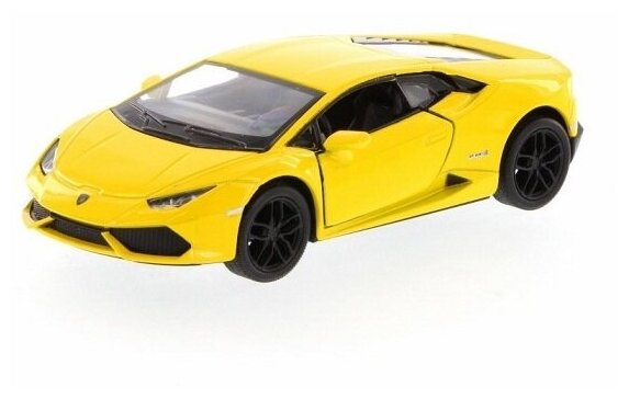 Машина Kinsmart "Lamborghini Huracan LP610-4" (металлическая инерционная) желтый 1:36