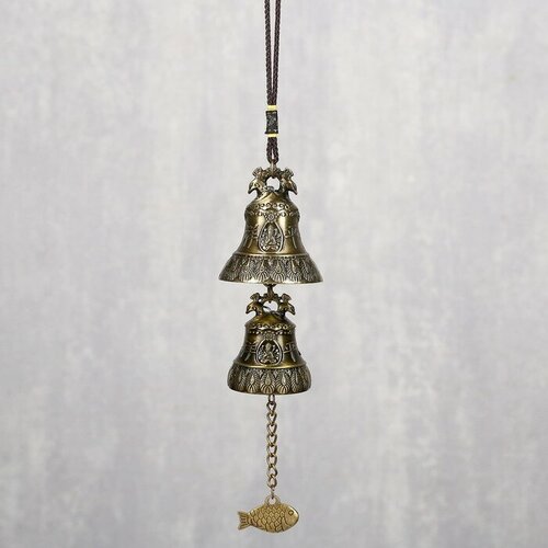 Колокольчик металл Феникс и будда 2 колокольчика d5 и d42 см 29х5х5 см 650₽