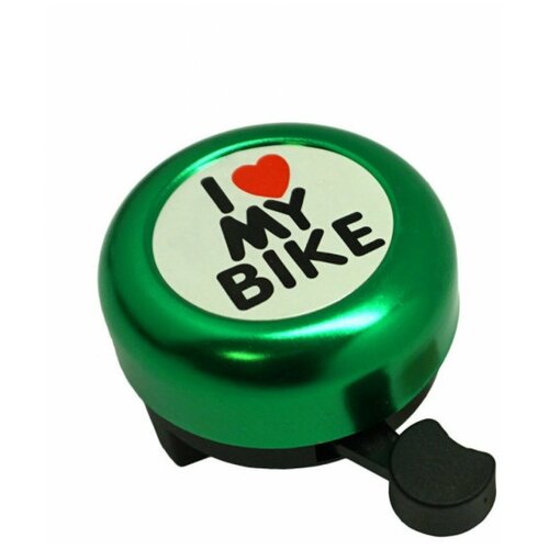 фото Звонок stels "i love my bike"(зеленый)