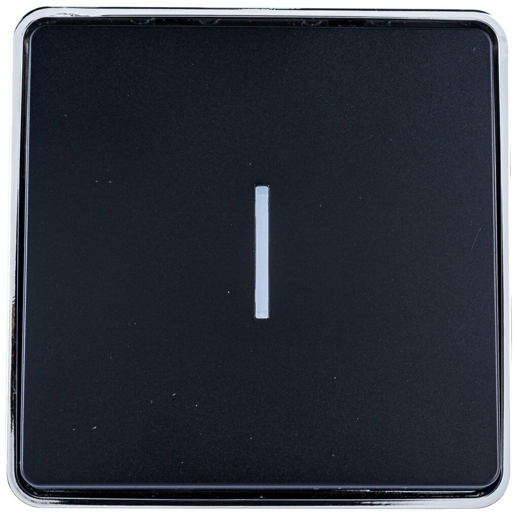 Выключатель одноклавишный с подсветкой Gallant Werkel (черный/хром) W5010135 - фотография № 7