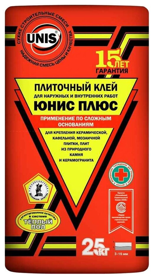 Изображение Клей плиточный Unis плюс