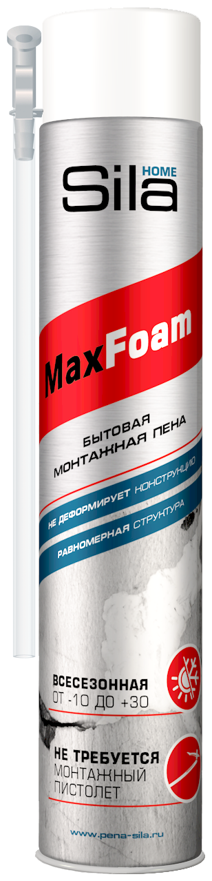 Пена монтажная 750мл Sila max foam всесезонная A1477Z