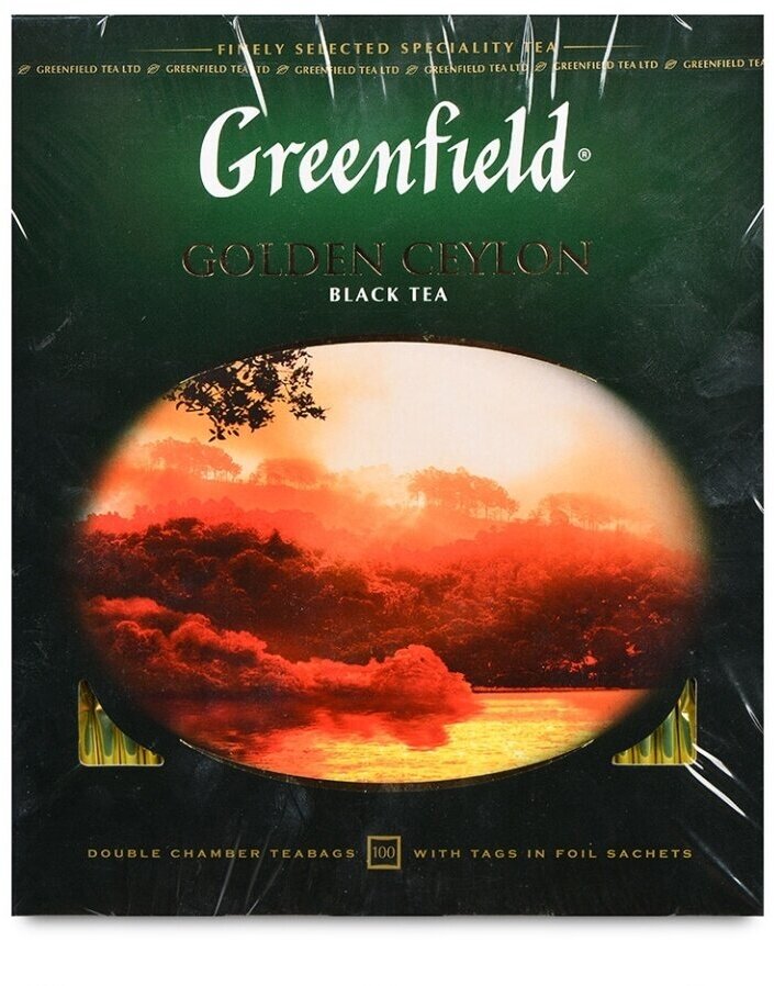 Чай Greenfield Golden Ceylon черный 100пак. карт/уп. (0581-09) - фото №5