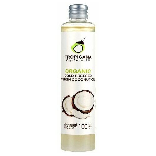 Натуральное 100% кокосовое масло холодного отжима от Tropicana Oil 50 мл, Natural Coconut Oil 100%