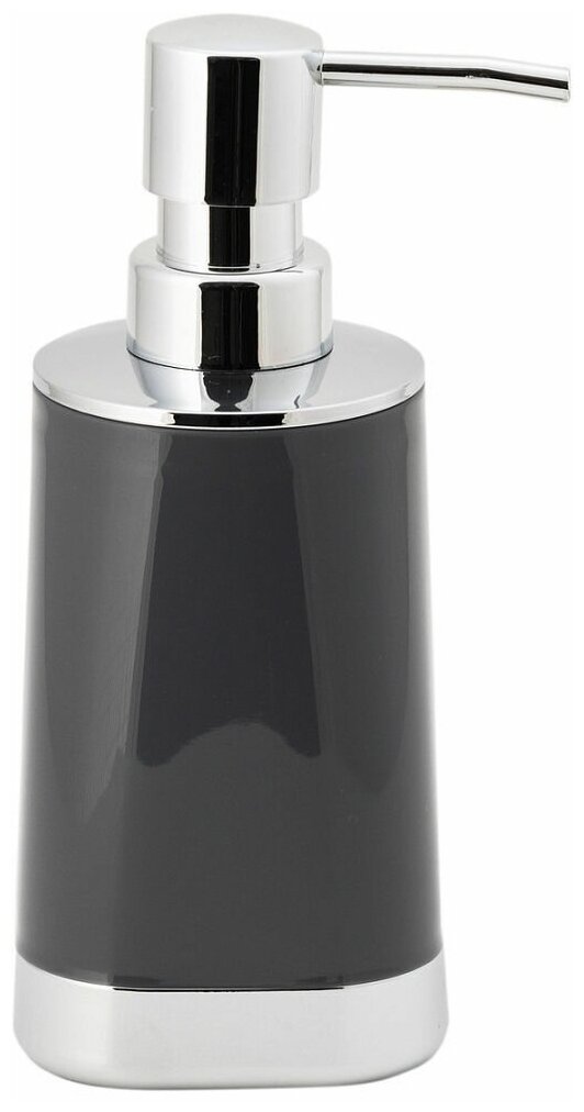 Дозатор для жидкого мыла Gloss тёмно-серый - фотография № 3