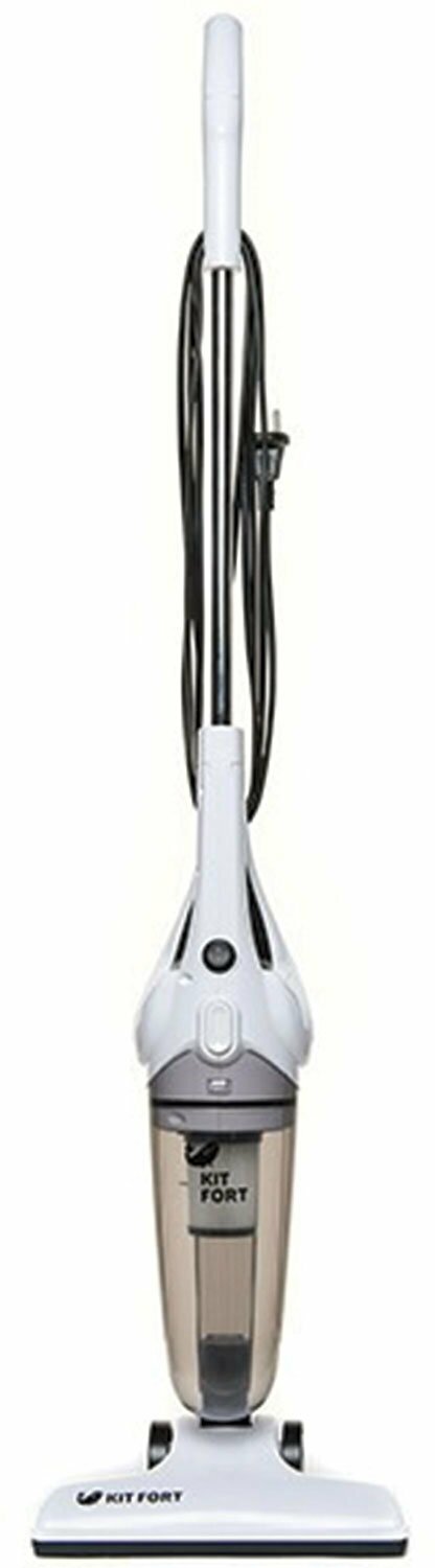 Пылесос вертикальный KITFORT KT-510, потребляемая мощность 650 Вт, циклонный фильтр 1,2 л, белый