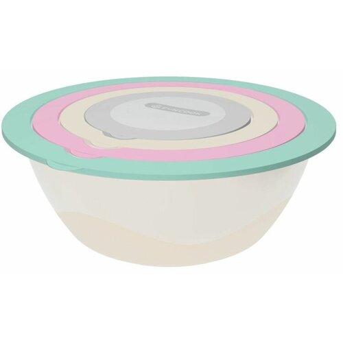 Набор салатников с крышкой Velvet 4шт (3,9л; 2,1л; 1,1л; 0,43л) FC2208-8