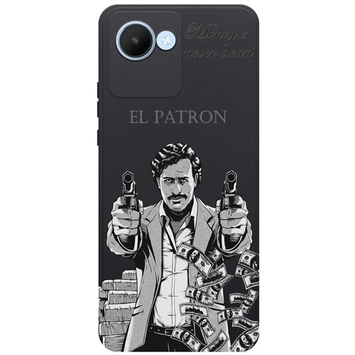 Черный силиконовый чехол MustHaveCase для Realme C30 El Patron Pablo Escobar Пабло Эскобар для Реалми С30