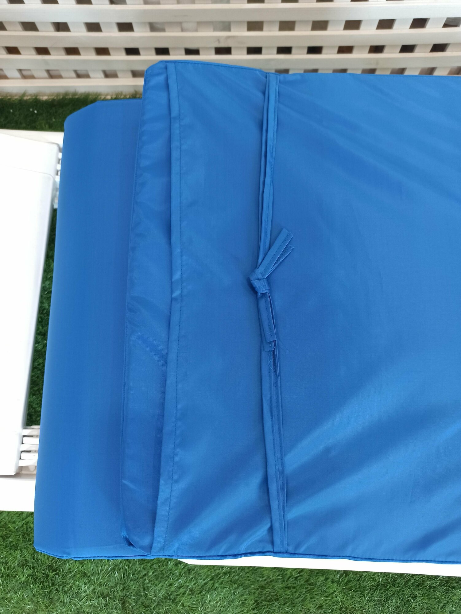 Матрас для шезлонга водонепроницаемый, 180*50*3 см, синий, Чудо Кресло, коврик для пляжа, Оксфорд, односекционный - фотография № 9