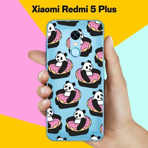 Силиконовый чехол на Xiaomi Redmi 5 Plus Панды / для Сяоми Редми 5 Плюс