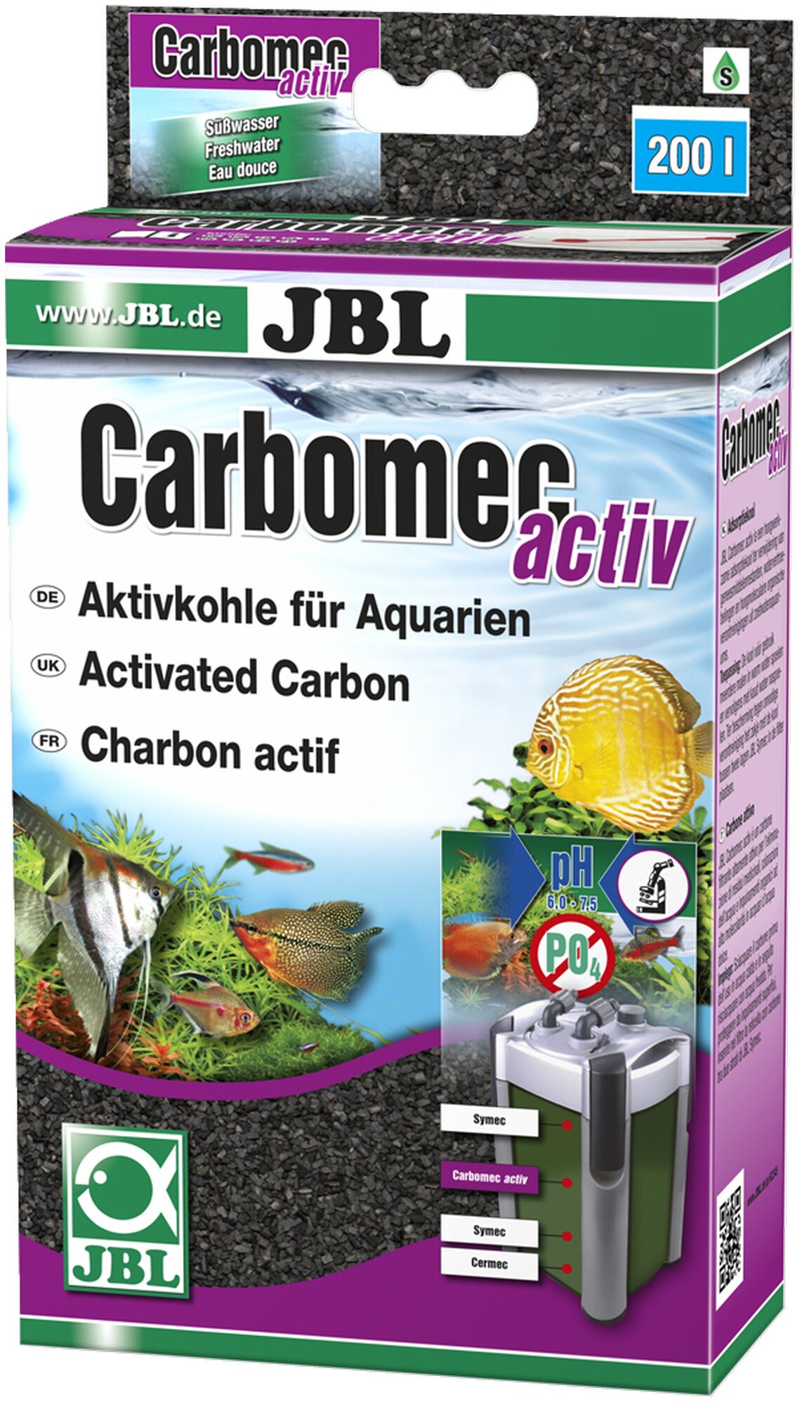 JBL Carbomec activ - Высокоэффективный активированный уголь длЯ пресн аквариумов, 400 г - фотография № 1