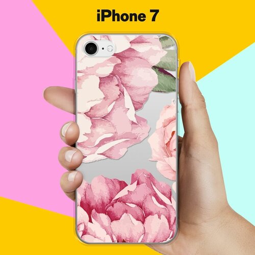 Силиконовый чехол Пионы на Apple iPhone 7