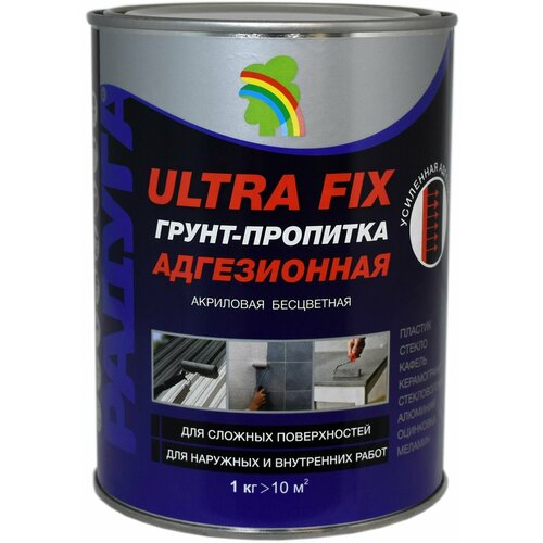 Грунт-пропитка для сухих и влажных помещений Радуга Ultra Fix прозрачный 0.9 л