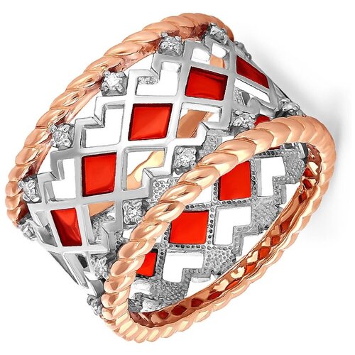Кольцо KABAROVSKY, красное золото, 585 проба, бриллиант, размер 16.5
