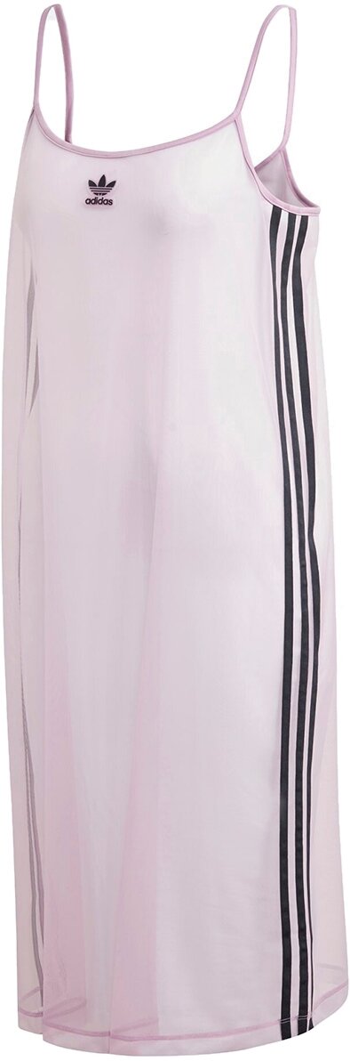 Платье-майка adidas, в спортивном стиле, прилегающее, миди, открытая спина