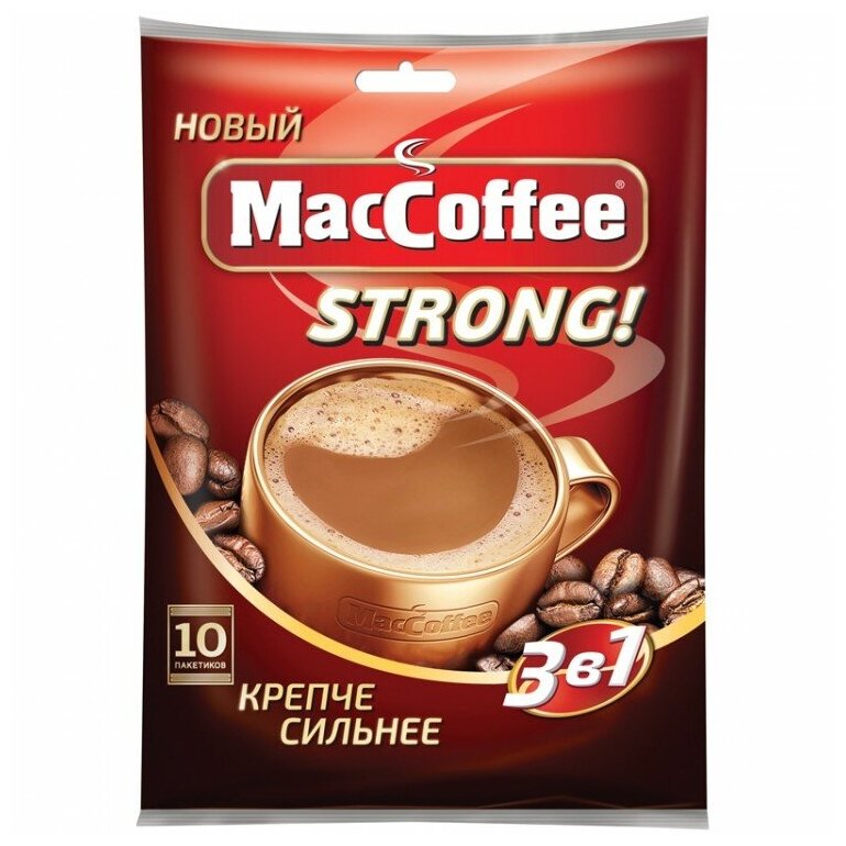 Кофейный напиток MacCoffee Стронг 3в1 растворимый16г, 10шт