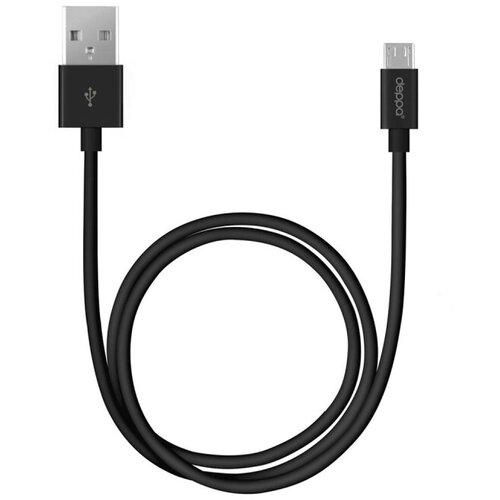 Кабель Deppa USB - micro USB, 3м, черный