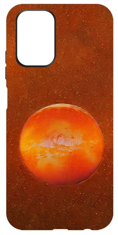 Чехол-накладка Krutoff Soft Case Мандариновый космос для Xiaomi Redmi 10 черный