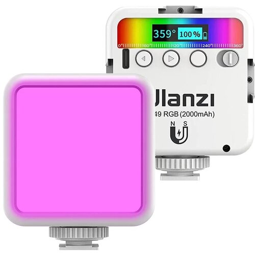 Осветитель Ulanzi VL49 RGB Белый 2586 осветитель ulanzi vl49 mini led video light 6 вт 5500к светодиодный белый