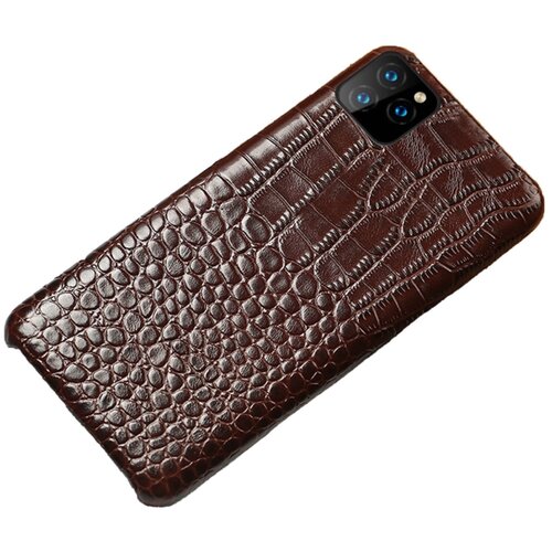 Чехол-накладка-бампер MyPads Premium для iPhone 11 Pro (Айфон 11 Про) из натуральной кожи с тиснением крокодила экзотическая неповторимая фактура.