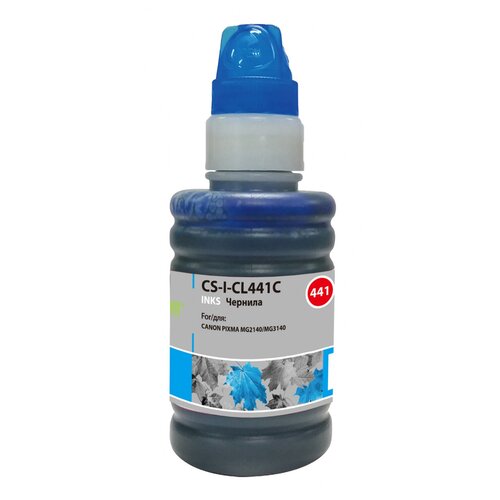 Чернила Cactus CS-I-CL441C Cyan 100ml для Canon Pixma MG2140/MG3140 чернила cactus cs i cl441m для canon pixma mg2140 mg3140 пурпурный 100 мл 1 цвет