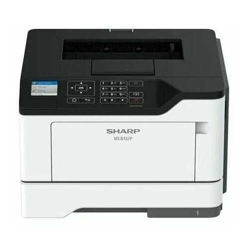 Принтер лазерный Sharp MXB467PEU (MXB467PEU) белый - черно-белая печать, A4, 1200x1200 dpi, ч/б - 44 стр/мин (A4), Ethernet (RJ-45), USB 2.0, Wi-Fi