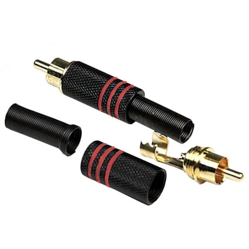 INVOTONE RCA200M/RD тюльпан кабельный, RCA, золото корпус металл, красная маркировка