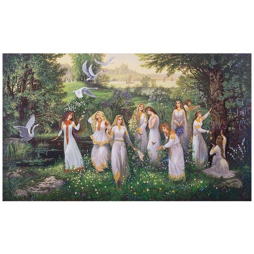 фото Набор для вышивания гладью panna живая картина, девы даарии (jk-2084)