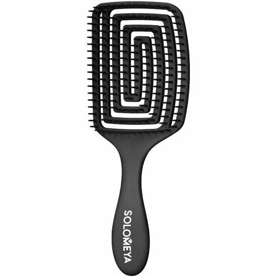 Расческа массажная для сухих и влажных волос Solomeya Brush Paddle c ароматом винограда