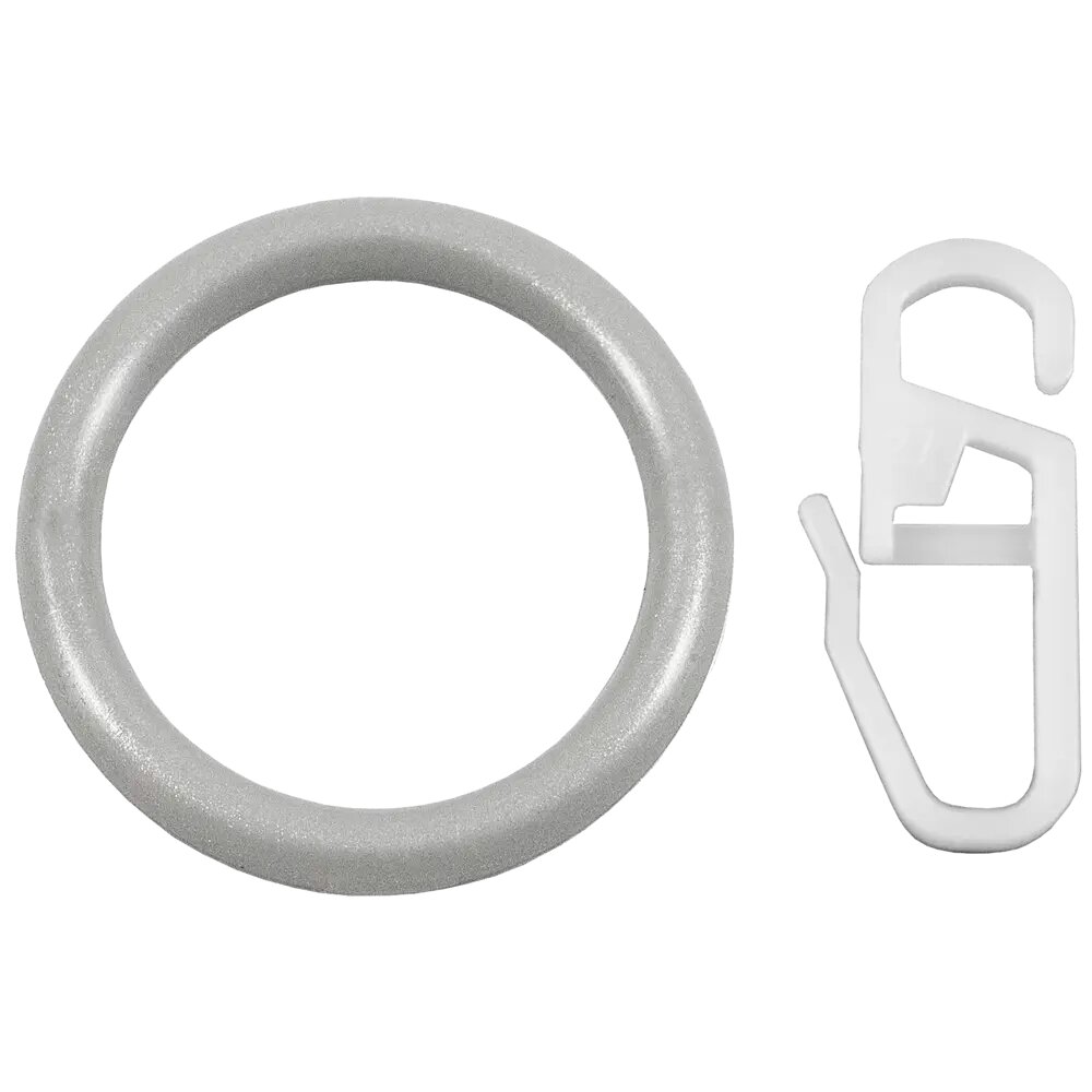 Кольцо пластик цвет серебро 2 см 10 шт.